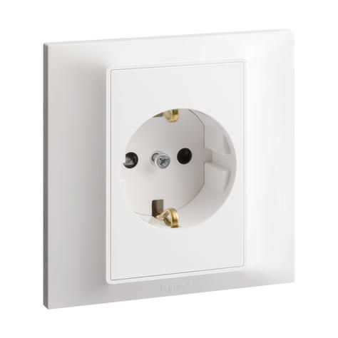 Legrand Belanko S 1G German standard 16A socket outlet with shutter - White - 617656