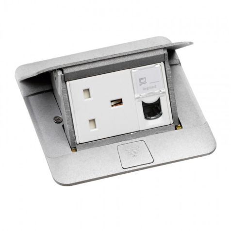 Legrand Popup Aluminium 3 Modul Stop Kontak Lantai - 054010