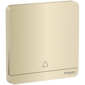 Schneider AvatarOn, Push Button for Doorbell, 10A, 250V, Wine Gold - E8331BPL1_WG_G3