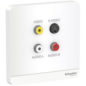 Schneider AvatarOn, Data Socket RCA+, White - E8331RCA_S_WE