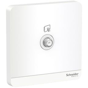 Schneider AvatarOn, TV Socket, 75 Ohm, White - E8331TVSF_WE