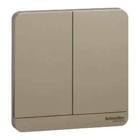 Schneider AvatarOn, Cover Plate for Switch, 2 rocker, Wine Gold - E8332_WG