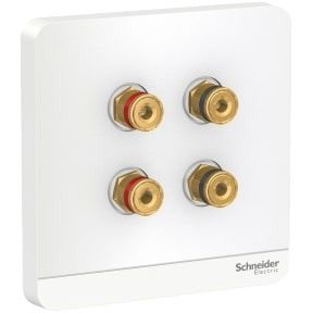 Schneider AvatarOn, audio socket, 4 RCA, White - E8332SC_WE