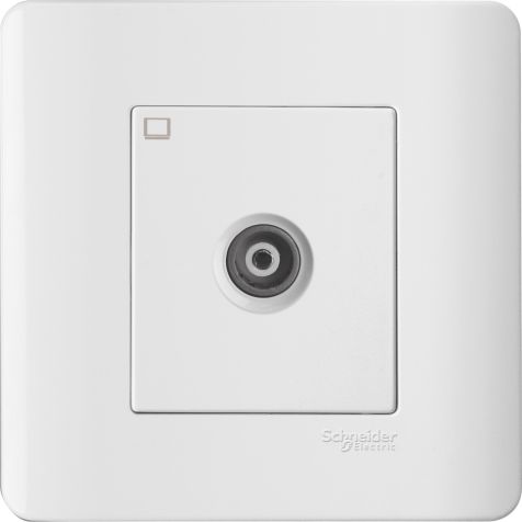 Schneider Zencelo, TV Socket, White - E8431TVM_WE