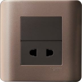 Schneider Zencelo, Universal Socket, 10A, 1G, Silver Bronze - E84426U_SZ