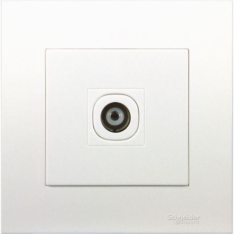 Schneider Vivace, TV Socket, 75 Ohm, 1G, White - Kotak Kontak T - KB31TV-OS