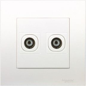 Schneider Vivace, TV Socket, 2G, White - KB32TV