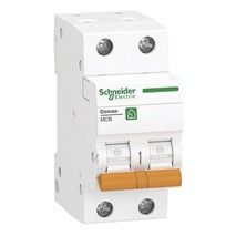 Schneider Domae MCB - 2P,  2 A, C Curve, 6000 A - Miniature circuit breaker - DOMF01202