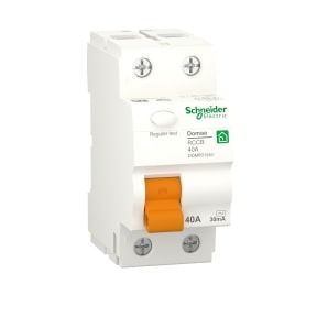 Schneider Domae RCCB - 2P, 40 A, AC type, 30 mA - Residual current circuit breaker - DOMR01240