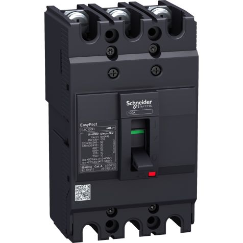 Schneider MCCB Easypact EZC 100N - TMD -  20 A - 3 poles 3d - circuit breaker - EZC100N3020