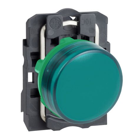 Schneider Pilot Lamp - XB5 - Green - Plain lens with integral LED - 24 V AC/DC  - XB4BVM5