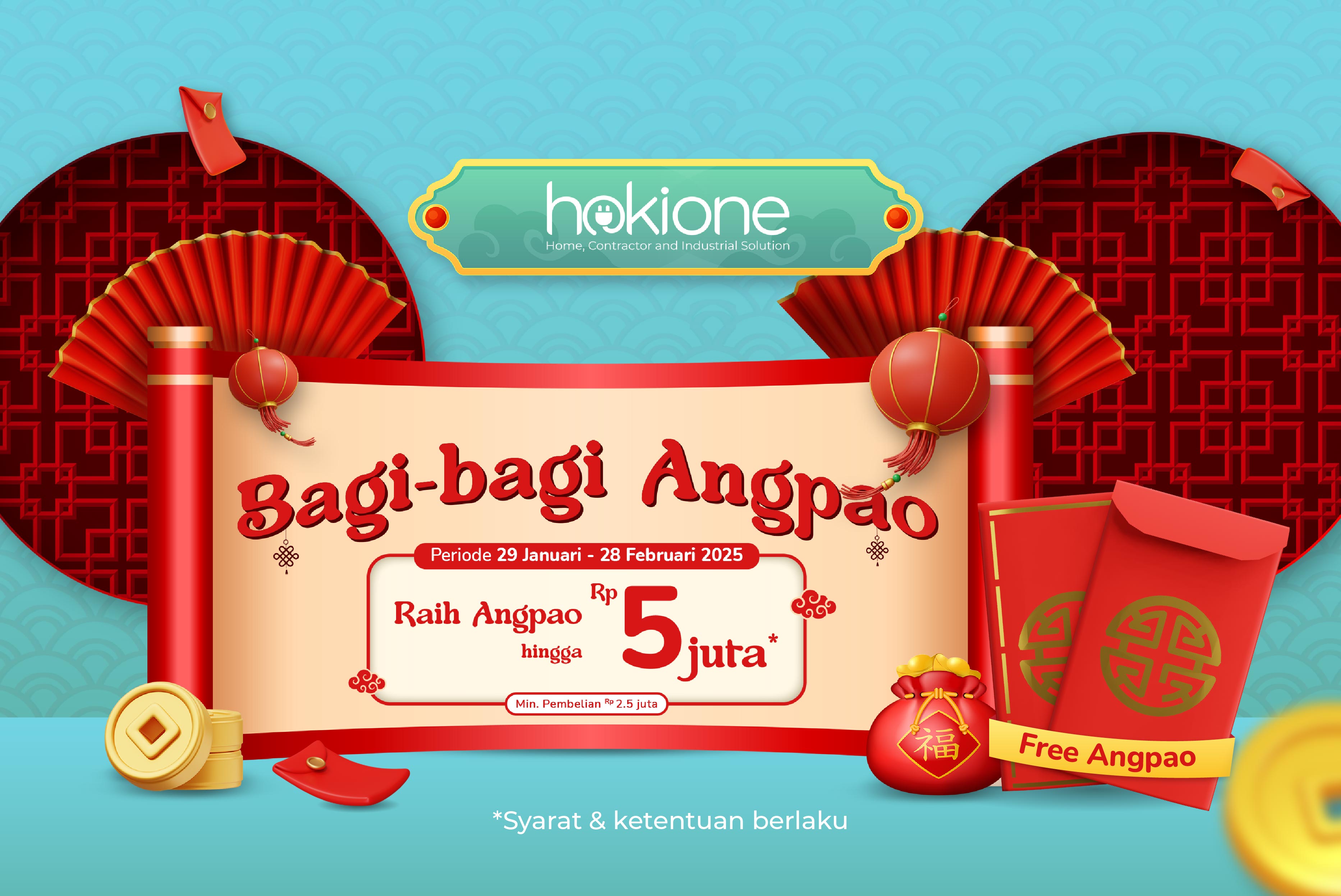 Hokione Bagi-bagi Angpao, Kesempatan Raih Voucher Spesial Hingga Rp5 Juta!