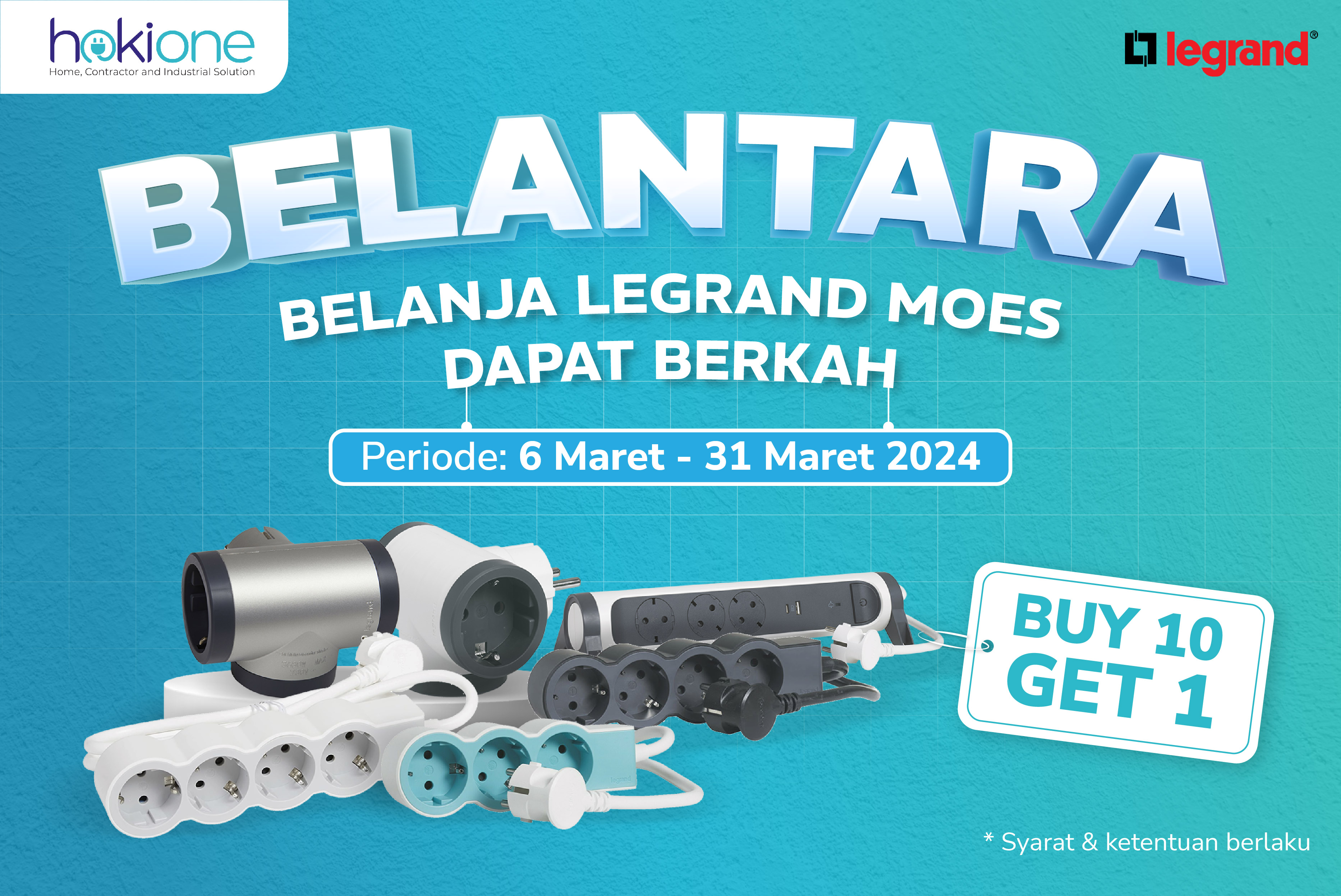 Belanja Legrand Multi Outlet/Colokan BUY 10 GET 1