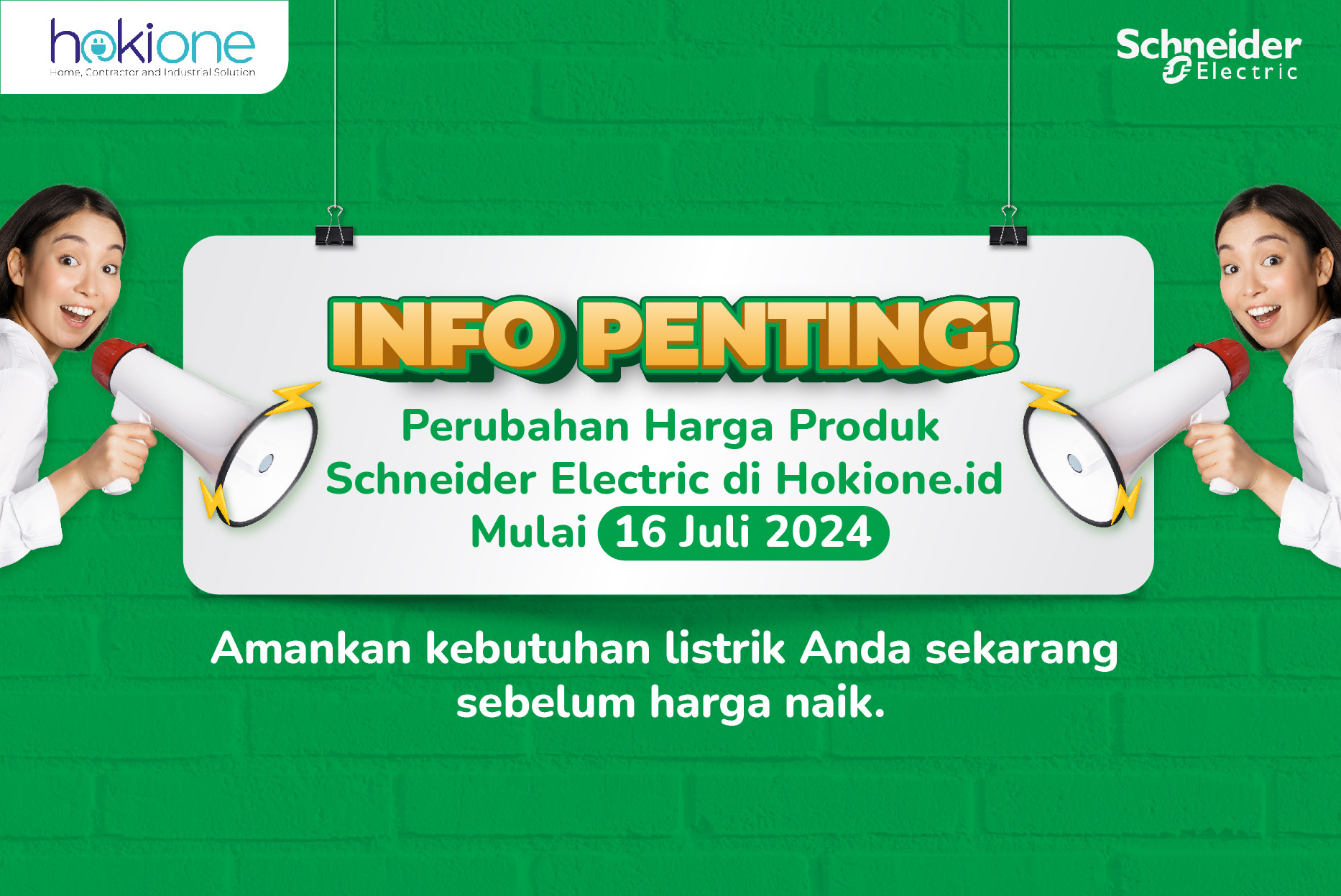 Perubahan Harga Produk Schneider Electric di Hokione.id Mulai 16 Juli 2024